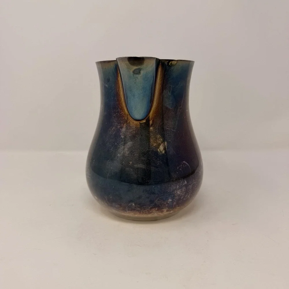 Towle Silverplate Water Pitcher Mid-Century Modern Angular Handle 8